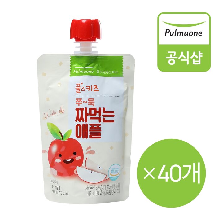 풀무원 풀스키즈 쭈욱 짜먹는 애플 주스 (100mlX40EA)