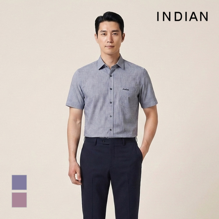 [INDIAN] 스트라이프 반팔셔츠MIENS3M3121