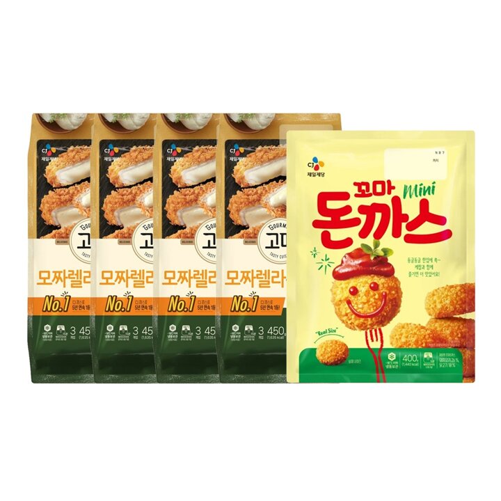 CJ제일제당 고메 바삭튀겨낸 모짜렐라돈카츠450g x4개 + 꼬마돈까스 400g x1개