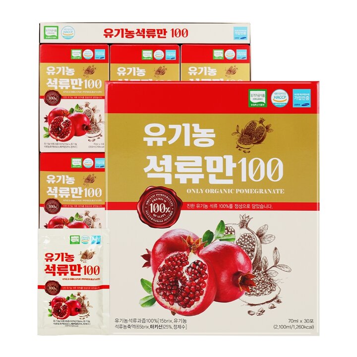 유기농 석류만 100 70ml x 30포 x 2개