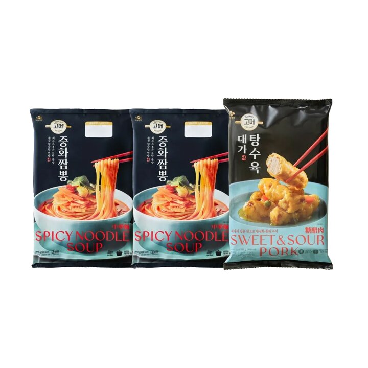 CJ제일제당 고메 중화짬뽕 652g x2개 + 대가탕수육 390g x1개