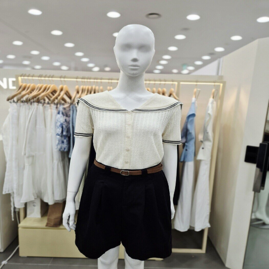 마린 세일러배색 반팔 가디건 PS7XB3GEDJ