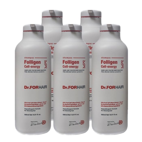 닥터포헤어 폴리젠 셀 에너지 샴푸 플로럴향 500ml 탈 모케어 5개 Ss