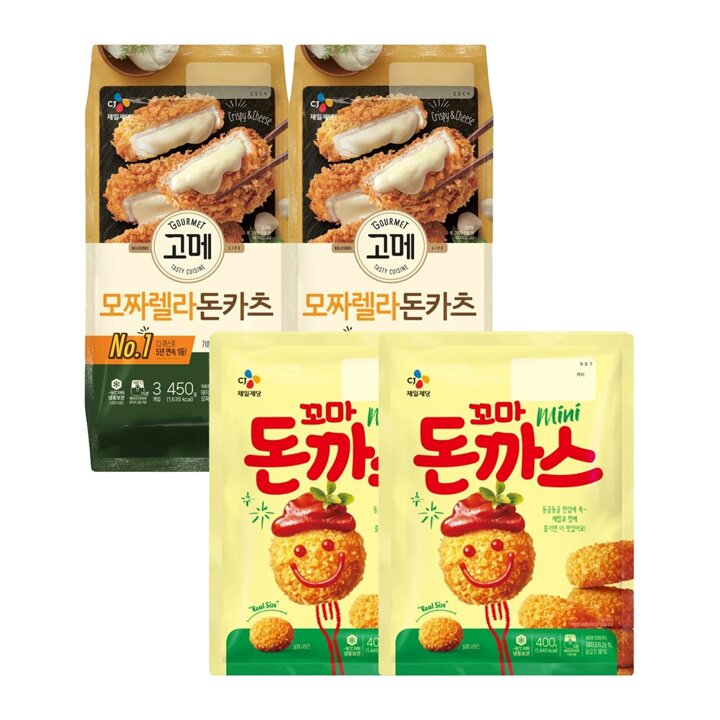 CJ제일제당 모짜렐라돈카츠 450gx2+꼬마돈카츠400gx2