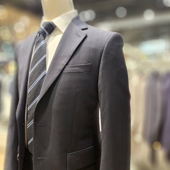 (신세계하남점)renoma 프리미엄  S/S  스트라이프 울 네이비 수트 RQAMSJ11A