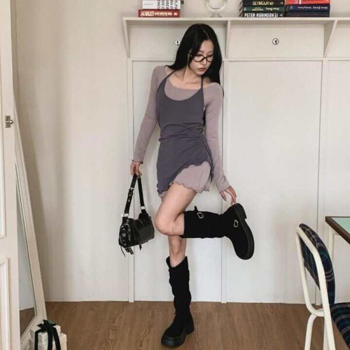 아트박스/신상오픈런 여성 레이온 심플 셔링 홀터넥 민소매 티셔츠