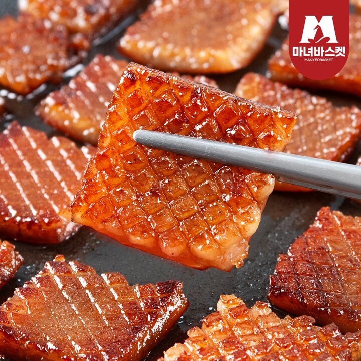 [마녀바스켓] 쫀득별미 국내산 벌집 돼지껍데기 500g x 4팩