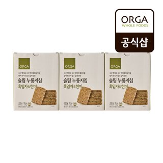 올가 슬림누룽지칩 흑임자현미 (33gX10개입)X3개