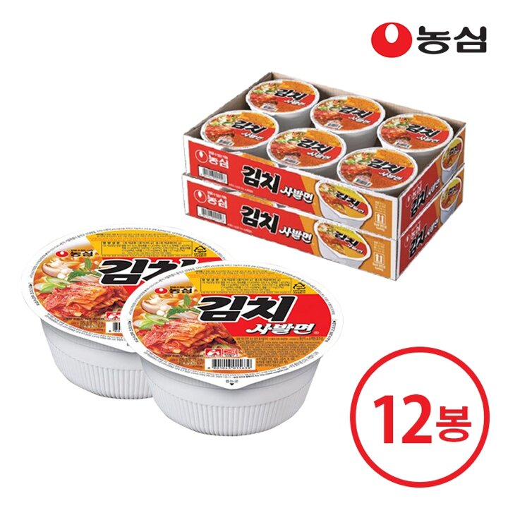농심 김치사발면 x 12개