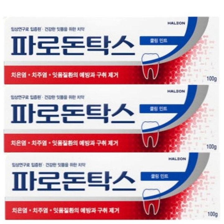 파로돈탁스 쿨링민트 치약 100g x 3개 잇몸질환 불소[34887624]