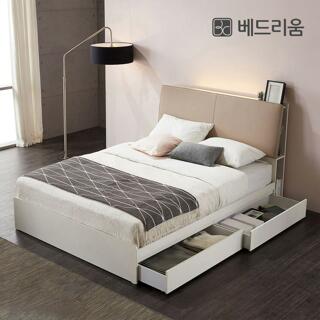 냉감침구 증정 [베드리움] 듀엣 센서LED수납침대(Q)+NEW 노블아워 유로탑