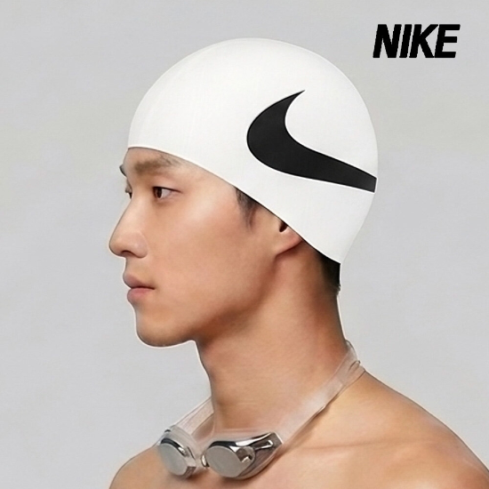 나이키 수모 스윔 빅 로고 실리콘 캡 화이트 NESS8163-100