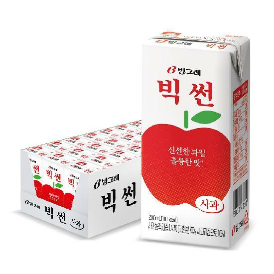 빙그레 빅썬 사과주스 200ml 24팩