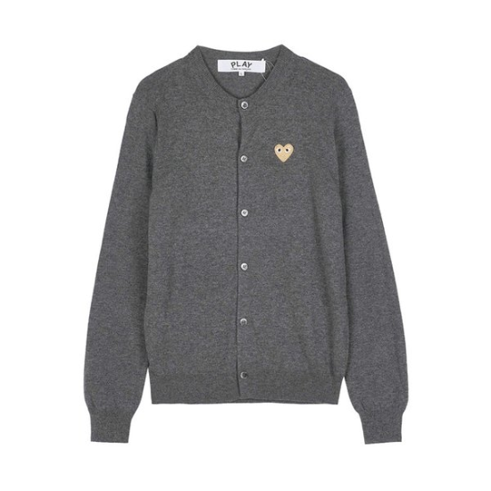 (신세계김해점)[꼼데가르송] FW25 공용 골드 하트 가디건 AX N049 051 GREY
