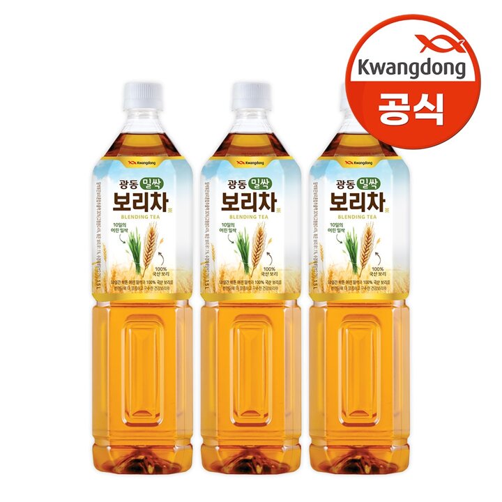 (S) 광동 밀싹보리차 1.5L x 12pet (유/무라벨 랜덤발송)