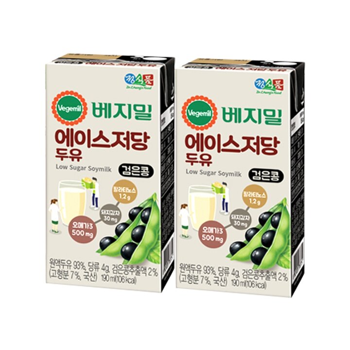 정식품 베지밀에이스 저당두유 검은콩 190ml 16팩