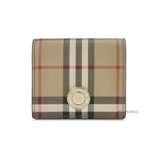 [버버리] SS25 여성 체크 바이폴드 지갑 8094425 LS BIFOLD WALLET DFC A7026
