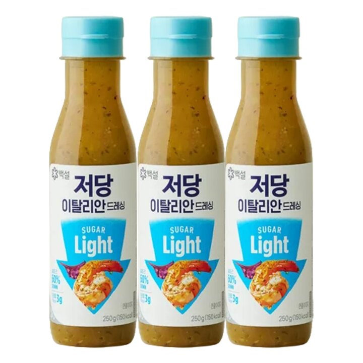 CJ제일제당 백설 저당 이탈리안드레싱 250g x3개