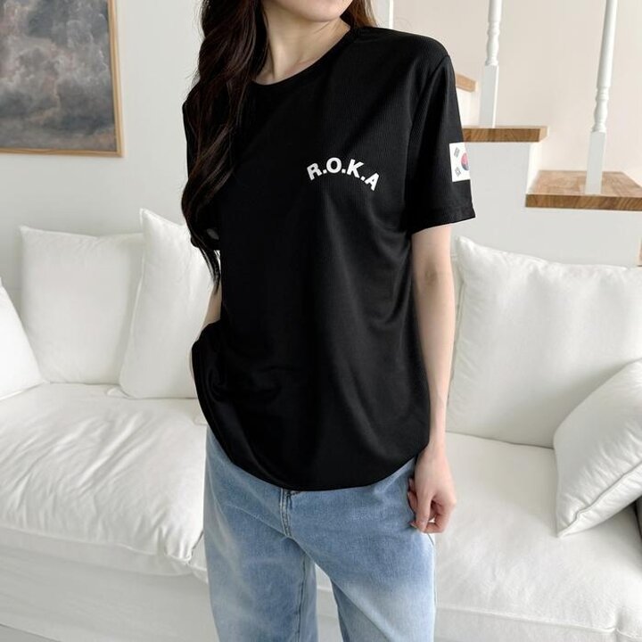ROKA로카쿨링반팔티기능성체육대회단체육군군대반팔티셔츠로카티