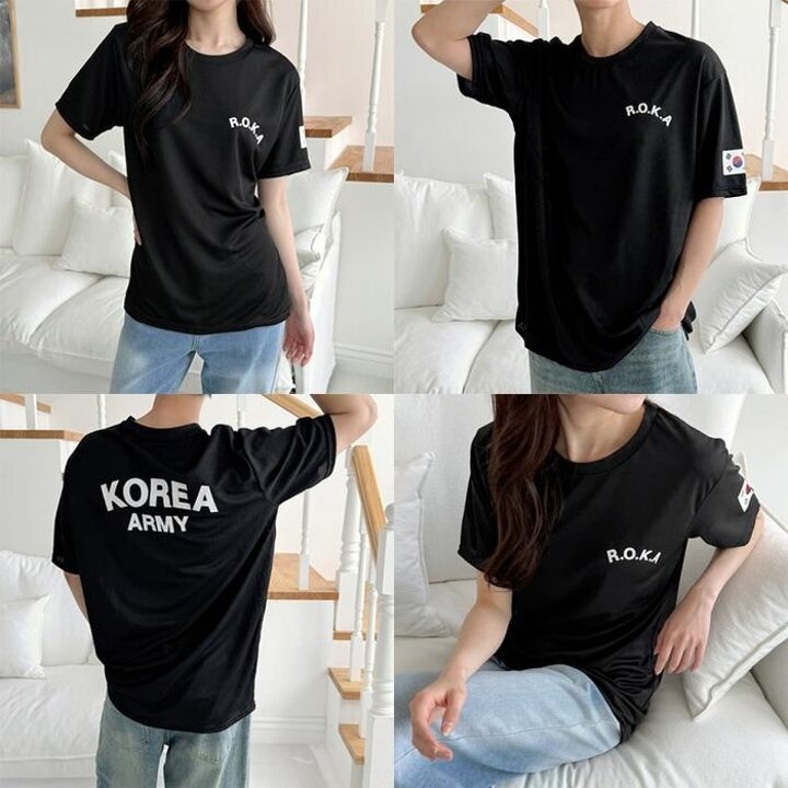 ROKA로카쿨링반팔티기능성체육대회단체육군군대반팔티셔츠로카티