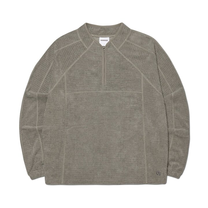 (신세계강남점)HEAVY WAFFLE HALF ZIP-UP - GRAY