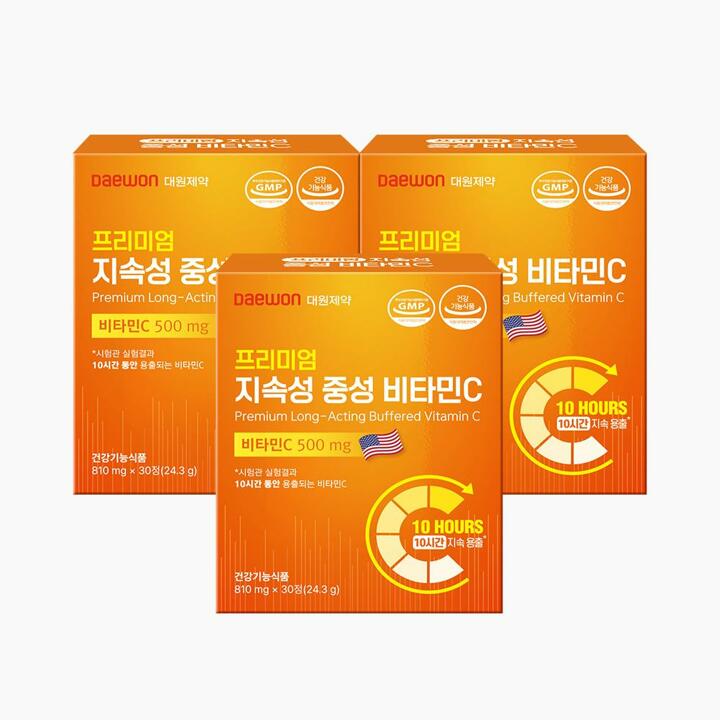 대원제약 프리미엄 지속성 중성 비타민C 3박스 3개월분