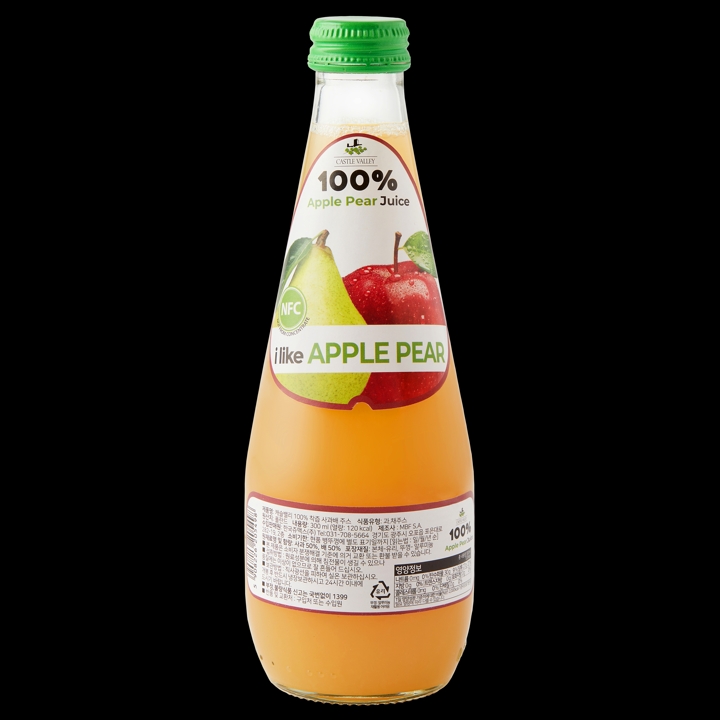 [카페앤쿨] 캐슬밸리 100프로 착즙 사과 배 주스 300ml 6입