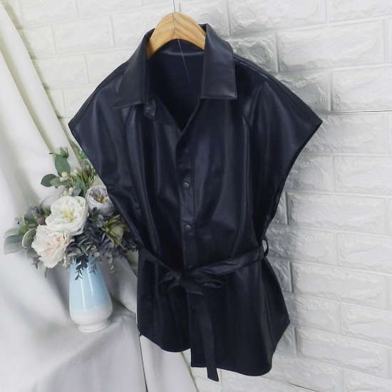 wid카라가죽조끼VOT가죽조끼,롱베스트,정장베스트