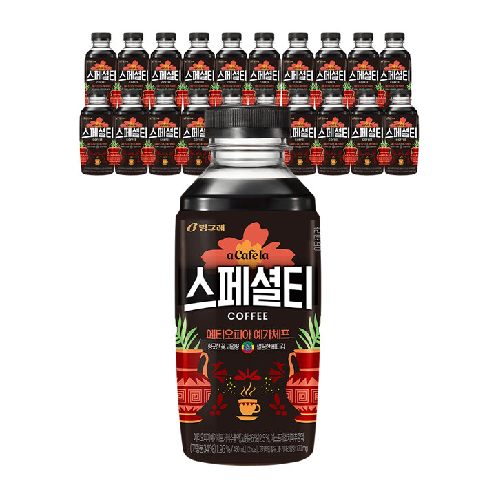 빙그레 아카페라 스페셜티 460ml 20입 에티오피아 예가체프
