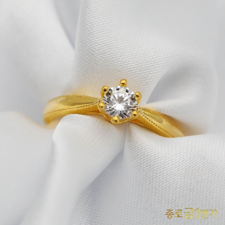 [종로금1번가] 여자 순금 반지 큐빅 3.75g