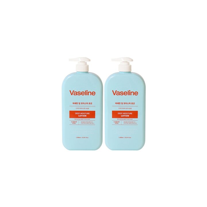 (2개)바세린 딥 모이스처 바디로션 1000ml /대용량 건조한피부용 고보습
