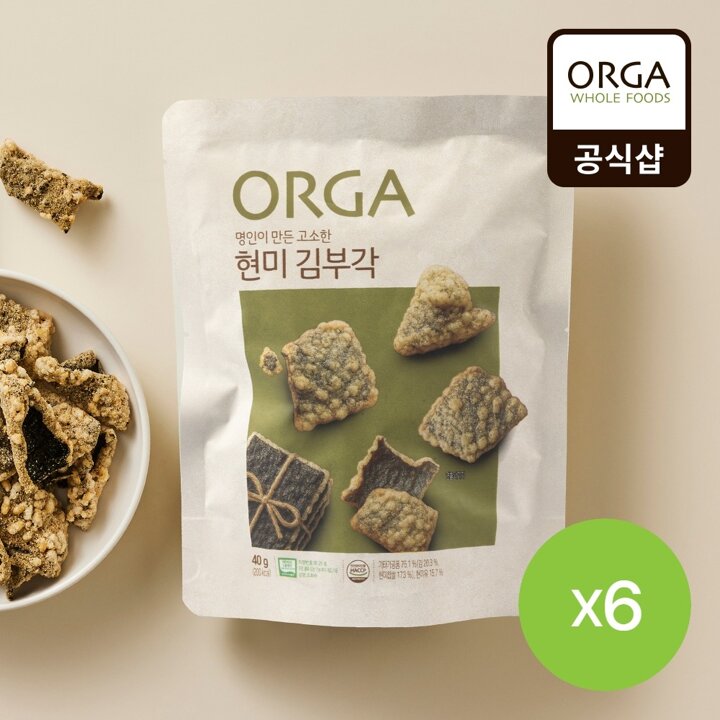 [올가] 현미 김부각 (40g) 6봉