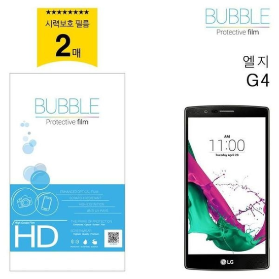 A4027_PG219516 [하프클럽/셀러허브 가전]버블 LCD 엘지 강화유리필름 G4 보호필름 2장