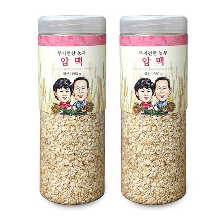 [부지런한 농부] 국내산 전남고흥군 페트용기 압맥 650g x 2개