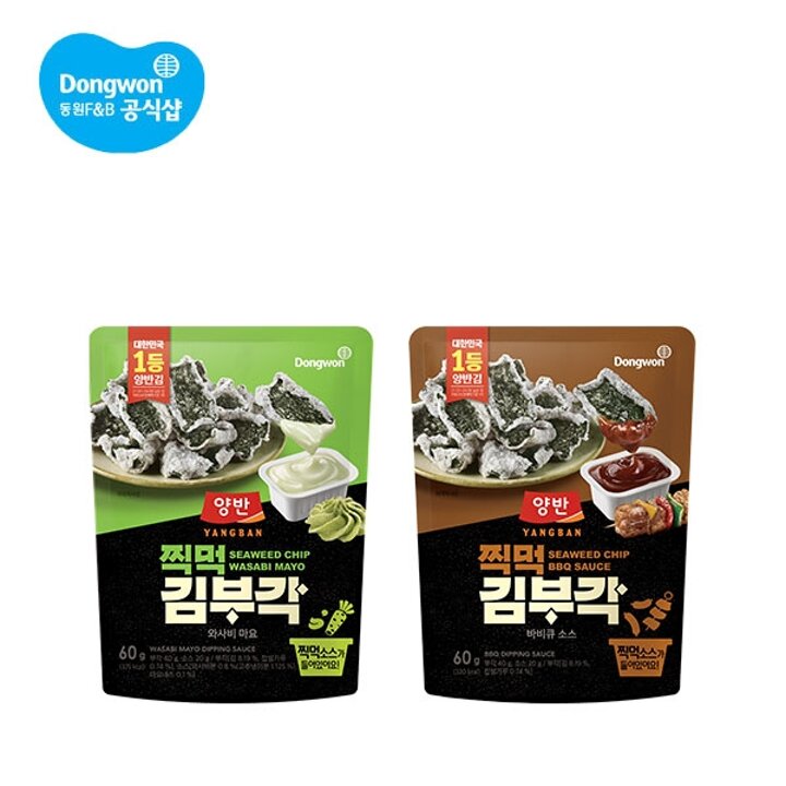 동원 양반 찍먹 김부각 60g 바비큐소스/와사비마요 1개