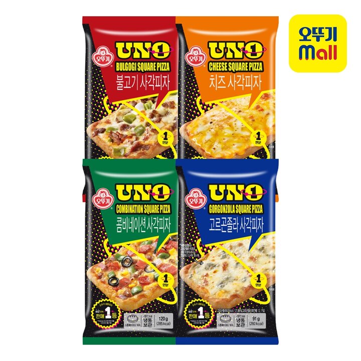 [오뚜기] UNO 사각피자 4종 10개 골라담기 (4종세트/콤비네이션/불고기 외)