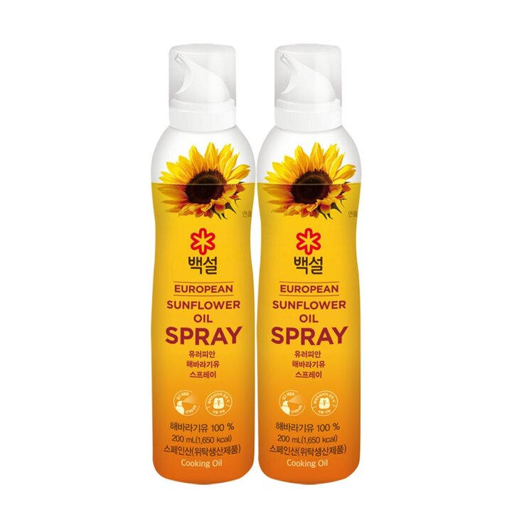 CJ 백설 유러피안 해바라기유 스프레이 200ml x2개