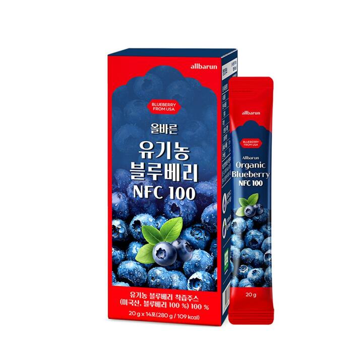 올바른 유기농 블루베리 NFC 100 14포 1개 (총 14포)