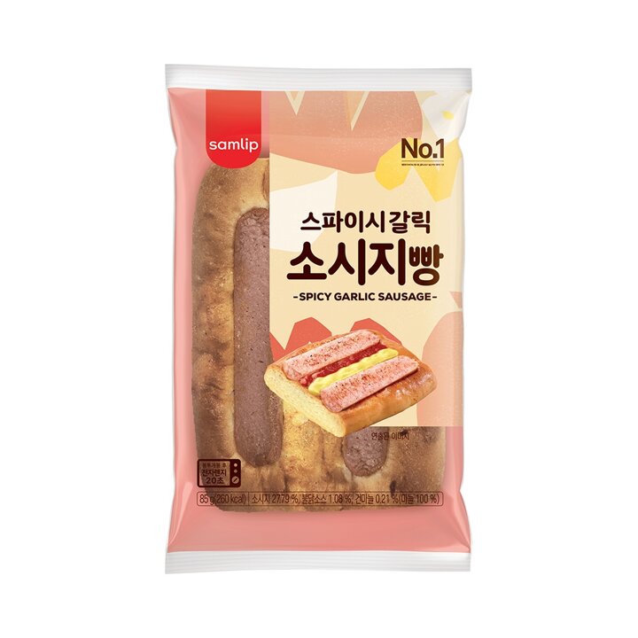 [오티삼립]스파이시 갈릭소시지빵 85g 5봉