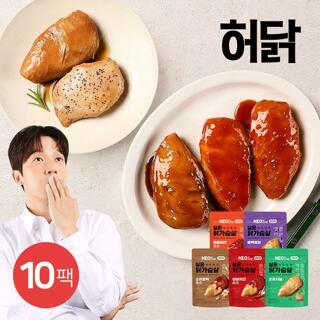 [허닭] 허닭ON 촉촉 실온 닭가슴살 120g 10팩