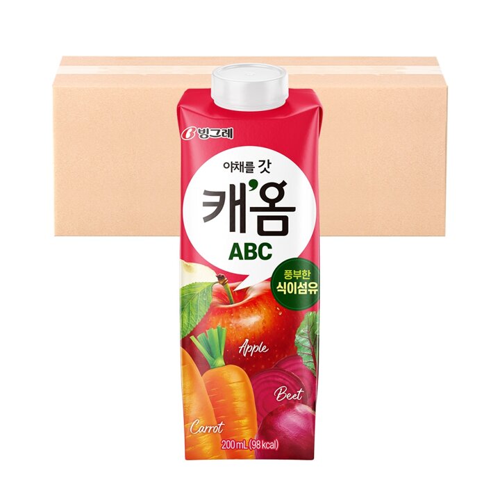 빙그레 캐옴 ABC주스 200ml 24팩