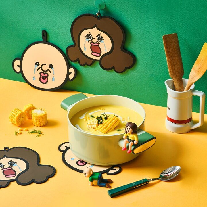 [글라스락X빵빵이의 일상] 울어도 소용없어! 넌 냄비받침 세트(2조)