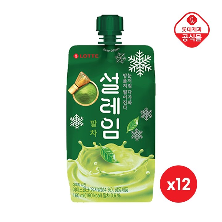 롯데 설레임 말차 160ml x 12개