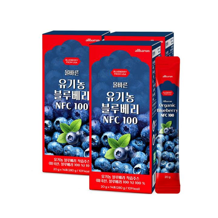 올바른 유기농 블루베리 NFC 100 14포 3개 (총 42포)