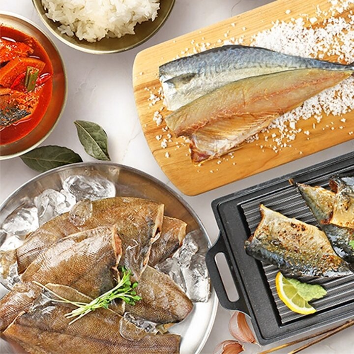 [안동맛자반] 안동간고등어 순살 필렛 80g x 15팩+손질 가자미 200g x 4팩