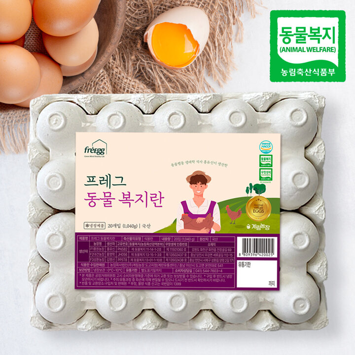 [프레그] 에어캡 포장, 산지직송 동물생태학 홍유신이 생산한 동물복지 유정란 40구