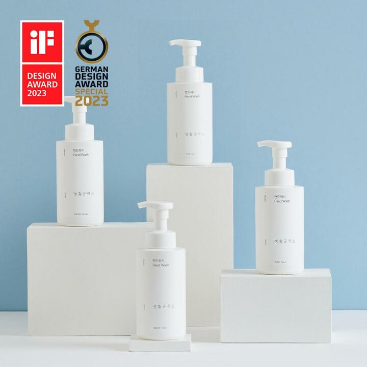 [생활공작소] 핸드워시 손세정제 500ml 2개 / (향 선택) (+리필 200ml 2개 증정)