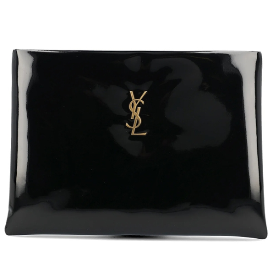 생로랑 YSL 모노그램 로고 페이턴트 피니쉬 라지 클러치백 블랙 7789432IU0W 1000