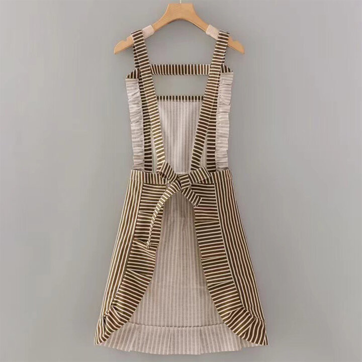 할인바이할인 [1+1] 코튼 스트라이프 핸드타월 일체형 앞치마 컬러4종 요리 주방 앞치마