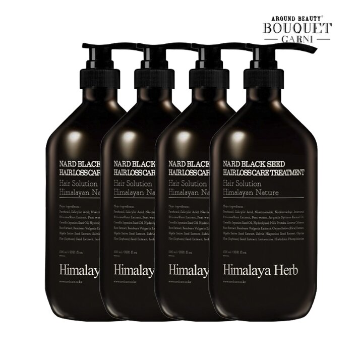 히말라야 허브 나드 블랙시드 탈모증상완화 트리트먼트 1000ml x4개